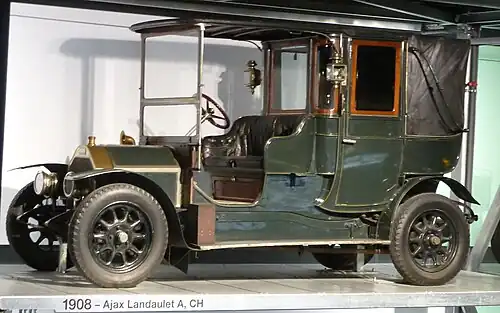 Ajax automobile, 1908.