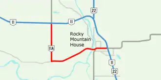 Route 3A à Rocky Mountain House