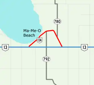 Route 3A à Ma-Me-O Beach