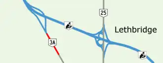 Route 3A près de Lethbridge