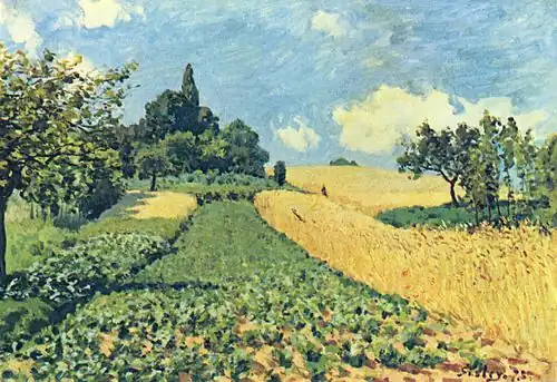 Champs de blé sur les hauteurs d'Argenteuil (1873)Hambourg, Kunsthalle.