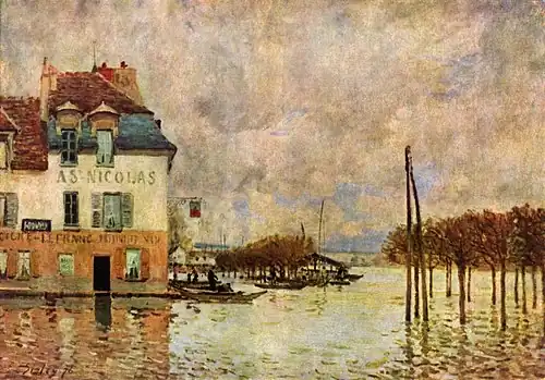 L'Inondation à Port-Marly (1876)Paris, musée d'Orsay.