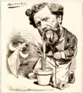 Caricature d’Alfred Le Petit dans Le Charivari.