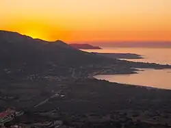 Coucher de soleil depuis Corbara.