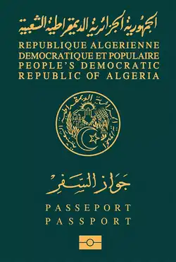 Couverture d'un passeport algérien