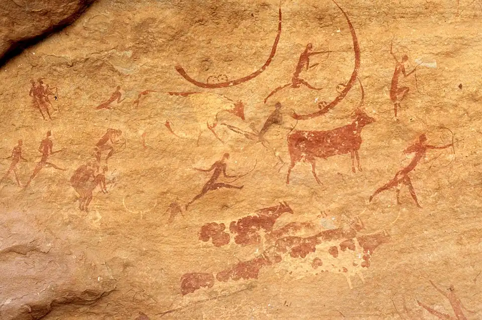 Peintures rupestres du tassili n'Ajjer.