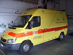 Une des 4 ambulances de la caserne de Marche-en-Famenne.