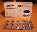 Boîte de Laroxyl de chez Roche de 25&nbsp;mg.