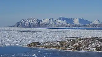 L'île vue de Kulusuk.