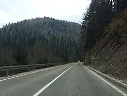 La Route Magistrale 23 près de Amzići (Nova Varoš)