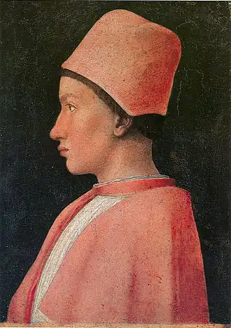 Prélat de la maison Gonzague, Andrea Mantegna, vers 1461.