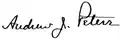 Signature de Andrew J. Peters