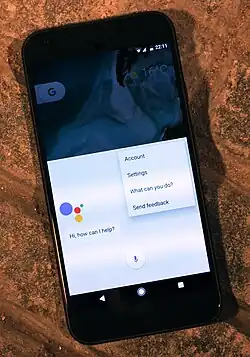 Description de l'image Android Assistant on the Google Pixel XL smartphone (29526761674).jpg.