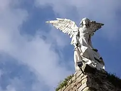 L'ange exterminateur, 1895. Sculpture du cimetière de Comillas (Cantabrie).