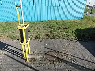 Le puits d'Aoust et son exutoire de grisou en 2011.