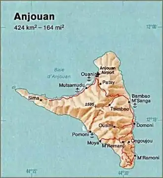 Description de l'image Anjouan (Comoros) map.jpg.