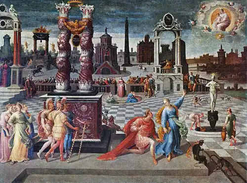 Auguste et la Sibylle de Tibur (vers 1578, musée du Louvre).