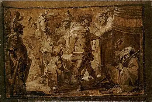 Antoine Sallaert, Alexandre et Diogène, XVIIe siècle.