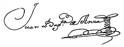 signature de Juan Bautista de Anza