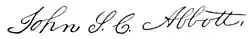 signature de John Stevens Cabot Abbott