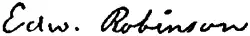 signature d'Edward Robinson (bibliste)