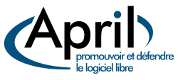 Logo de l’April : « promouvoir et défendre le logiciel libre »