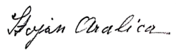 signature de Stojan Aralica