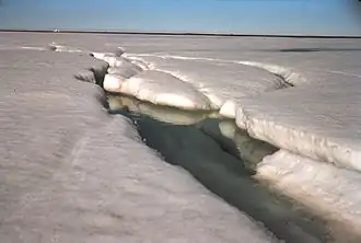 Débâcle dans l'Arctique.