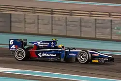 Arjun Maini lors des essais de Formule 2 de fin 2017 à Yas Marina.