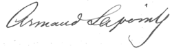 signature d'Armand Lapointe