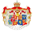 Armoiries de la reine consort Caroline-Mathilde de Danemark et de Norvège (1766-1772).