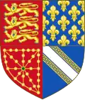 Blason d'Isabelle de France, reine d'Angleterre.