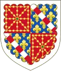 Blason de Pierre d'Evreux-Navarre, comte de Mortain
