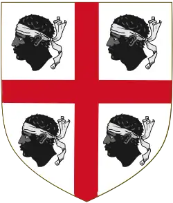 Dessin représentant les armoiries du royaume de Sardaigne