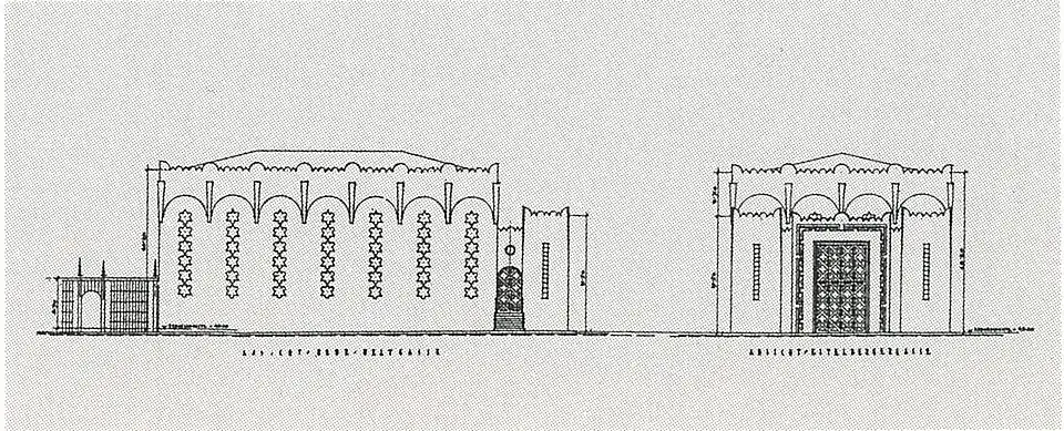 Vue extèrieure de la synagogue