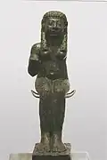 Astarté. Statuette. Bronze phénicien, VIIe&nbsp;siècle. Musée archéologique de Séville