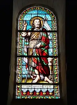 Vitrail de saint Jean Baptiste.