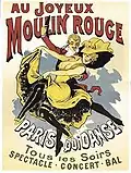 Au joyeux moulin rouge, affiche de Alfred Choubrac, 1896.