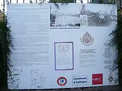 Panneau informatif, guerre 1939-1945.