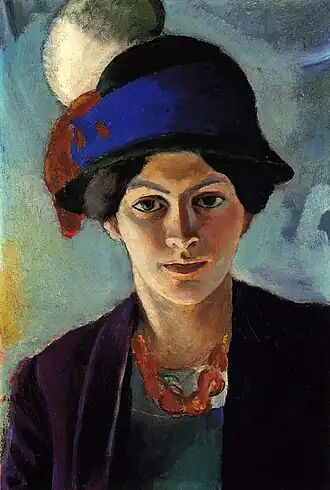 Femme de l'artiste au chapeau (1909).