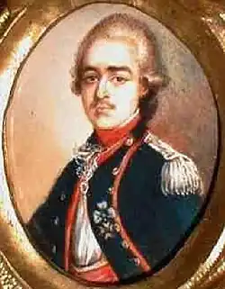 Augustin de Roquefeuil Cahuzac (1749-1824), chef d'escadron avant d'émigrer durant la révolution