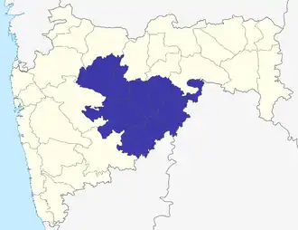Localisation de Division d'Aurangabad, Maharashtra जळगाव विभाग