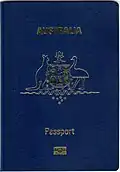 Couverture d'un passeport australien