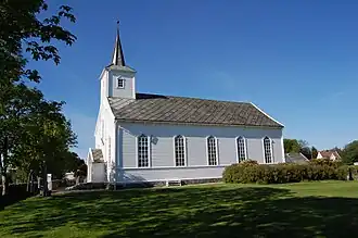 Église d'Austrheim à Fosnøy.