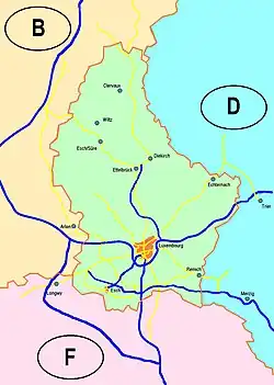 Carte du réseau autouroutier.