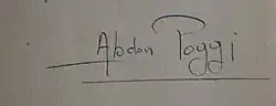 signature d'Abdon Poggi