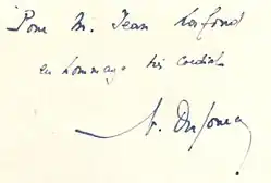 signature de Norbert Dufourcq