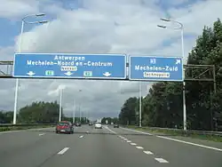 L'autoroute au niveau de Malines-Sud.