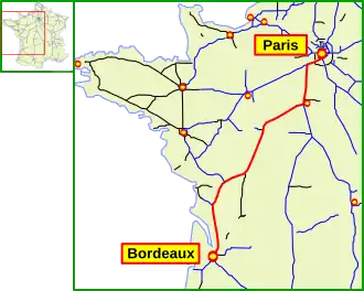 Carte de la route.