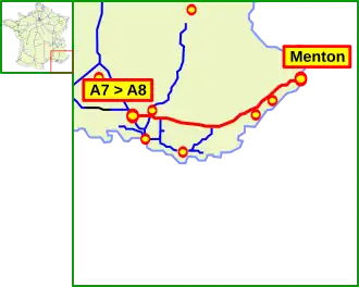 Carte de la route.